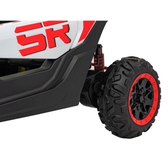 JOKO Elektrické autíčko Buggy SR Super 66 4x4 24V, Dvojmiestne Kožené sedadlo, Penové kolesá, FM rádio, Funkcia Hojdania, červen