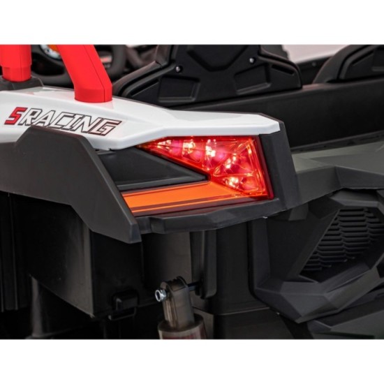 JOKO Elektrické autíčko Buggy SR Super 66 4x4 24V, Dvojmiestne Kožené sedadlo, Penové kolesá, FM rádio, Funkcia Hojdania, červen