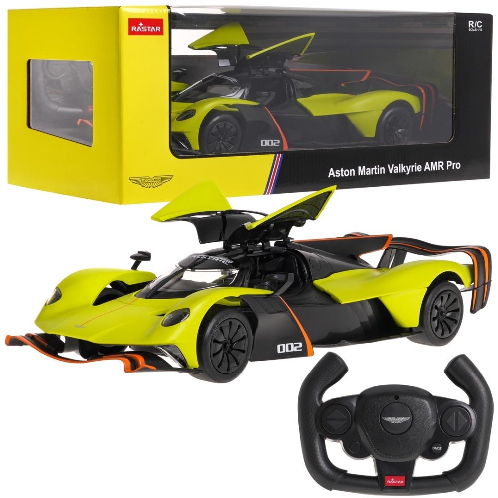 Rastar RC Auto Aston Martin Valkyrie AMR Pro na diaľkové ovládanie + LED svetlá, zelené