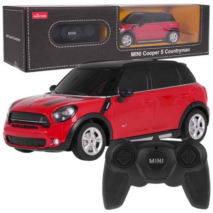 Rastar RC Auto Mini Cooper Countryman na diaľkové ovládanie 1:24, červené