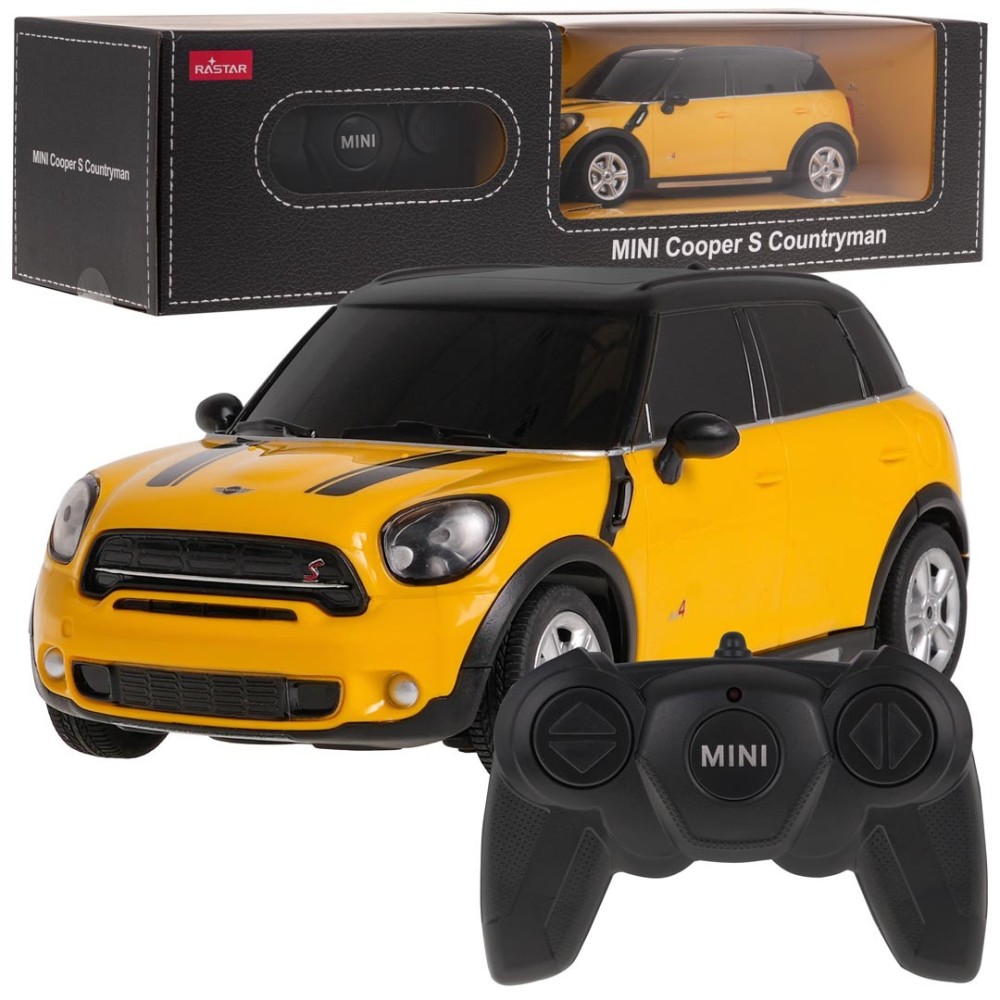 Rastar RC Auto Mini Cooper Countryman na diaľkové ovládanie 1:24, žlté