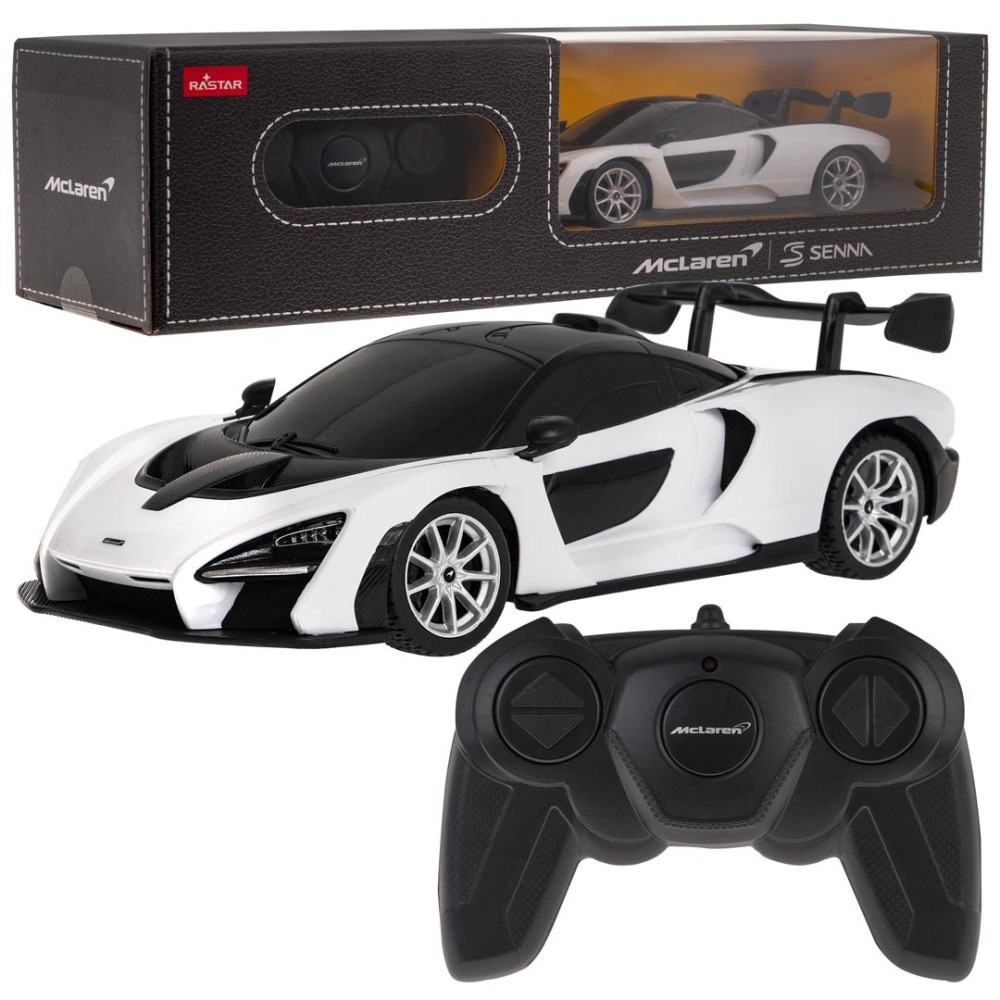 RASTAR RC Auto McLaren Senna 1:24 na diaľkové ovládanie, biele