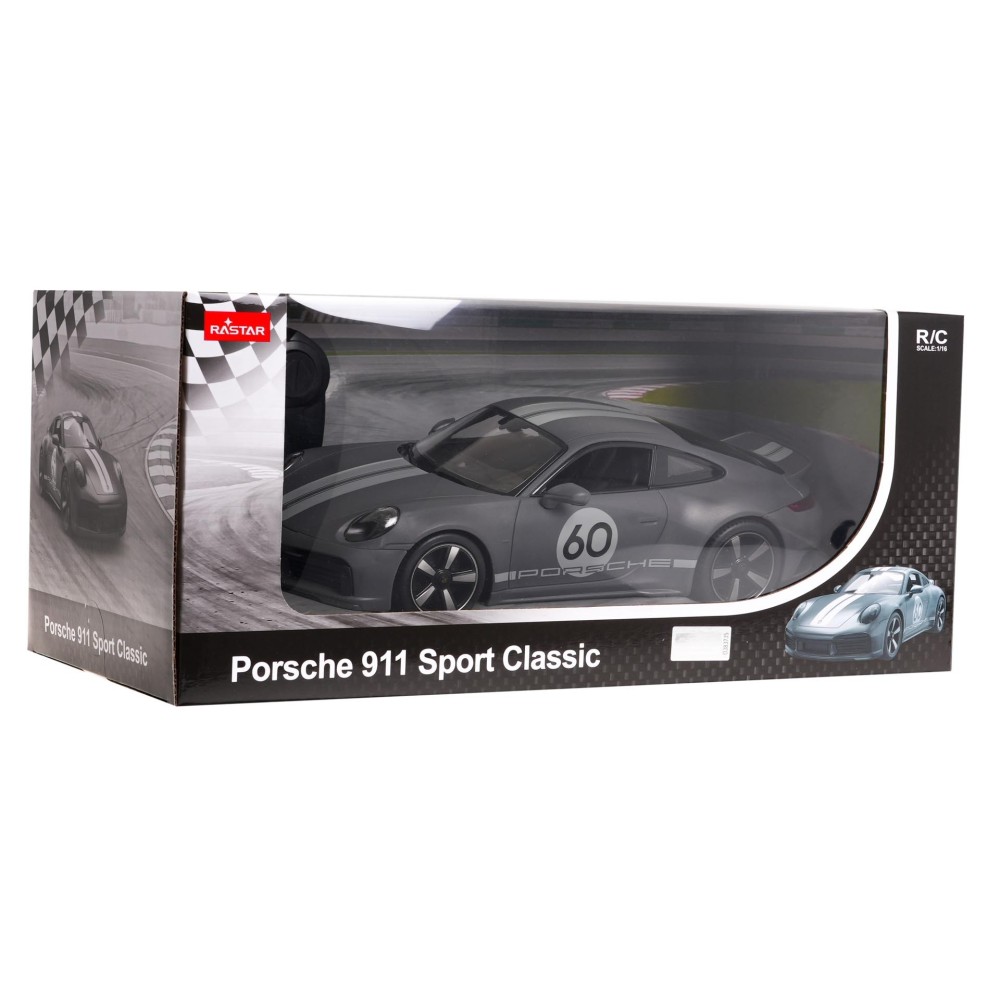 Rastar RC Auto Porsche 911 Sport Classic na diaľkové ovládanie 1:16, sivé