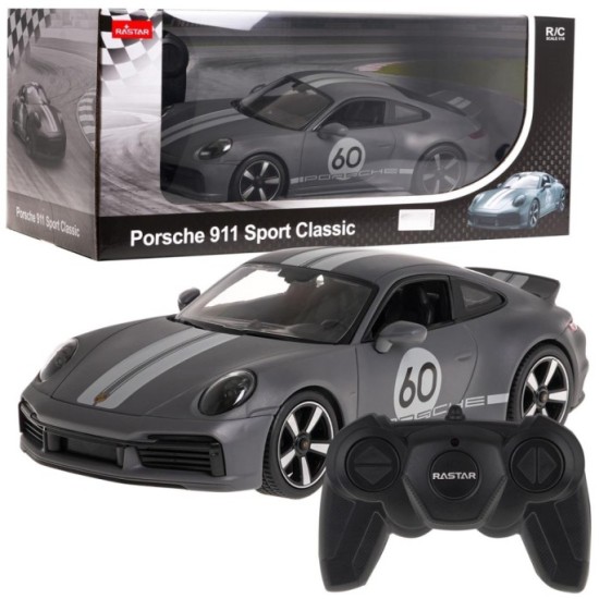 Rastar RC Auto Porsche 911 Sport Classic na diaľkové ovládanie 1:16, sivé