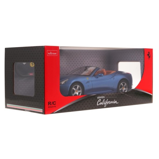 Rastar RC Auto Ferrari California na diaľkové ovládanie 1:12 + LED svetlá, modré