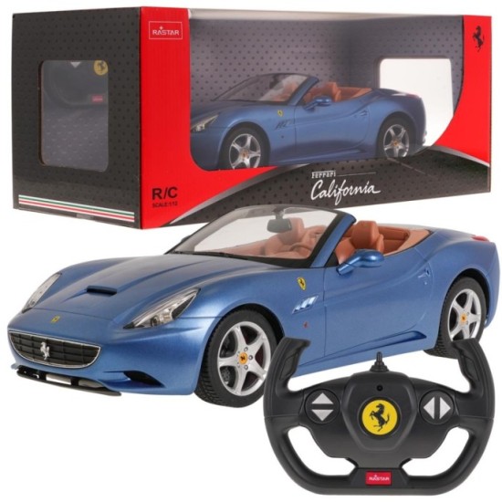 Rastar RC Auto Ferrari California na diaľkové ovládanie 1:12 + LED svetlá, modré