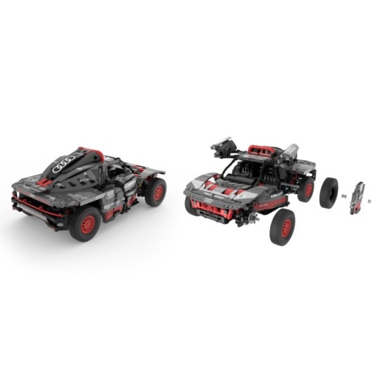 Rastar RC Stavebnica Auto Audi RS Q E-Tron 1:14 na diaľkové ovládanie 1046ks, sivé