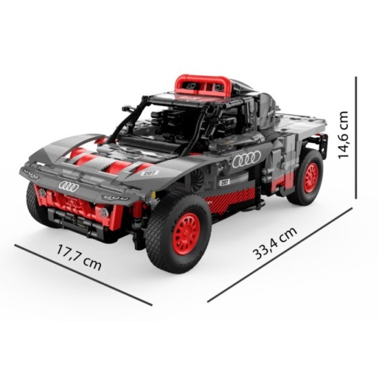 Rastar RC Stavebnica Auto Audi RS Q E-Tron 1:14 na diaľkové ovládanie 1046ks, sivé