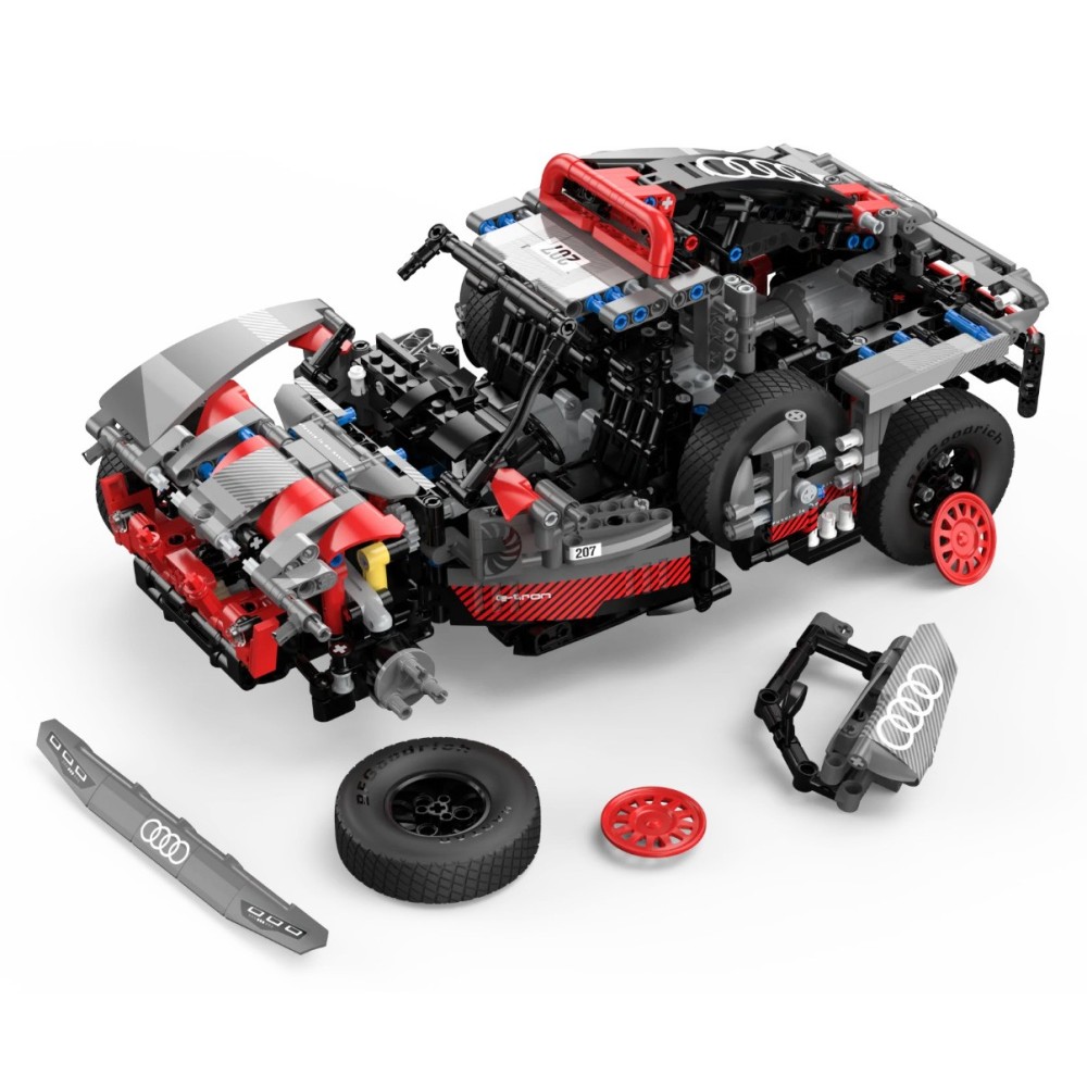 Rastar RC Stavebnica Auto Audi RS Q E-Tron 1:14 na diaľkové ovládanie 1046ks, sivé