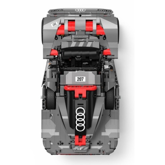 Rastar RC Stavebnica Auto Audi RS Q E-Tron 1:14 na diaľkové ovládanie 1046ks, sivé