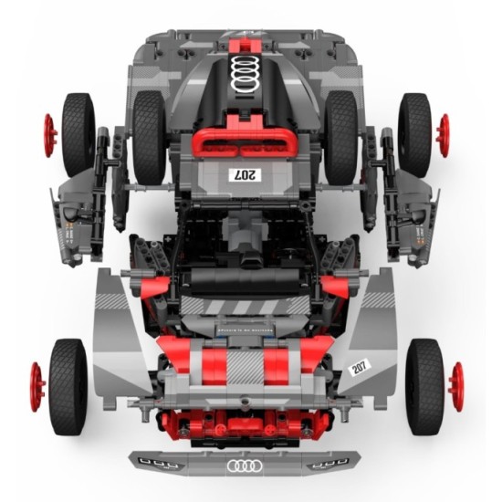 Rastar RC Stavebnica Auto Audi RS Q E-Tron 1:14 na diaľkové ovládanie 1046ks, sivé