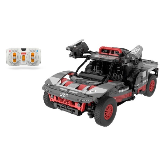 Rastar RC Stavebnica Auto Audi RS Q E-Tron 1:14 na diaľkové ovládanie 1046ks, sivé