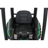 JOKO Elektrický Traktor s predným nakladačom a vlečkou D68, 2x200W 24V, kožené sedadlo, celková dĺžka 233cm, zelený