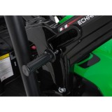 JOKO Elektrický Traktor s predným nakladačom a vlečkou D68, 2x200W 24V, kožené sedadlo, celková dĺžka 233cm, zelený