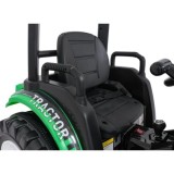 JOKO Elektrický Traktor s predným nakladačom a vlečkou D68, 2x200W 24V, kožené sedadlo, celková dĺžka 233cm, zelený