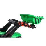 JOKO Elektrický Traktor s predným nakladačom a vlečkou D68, 2x200W 24V, kožené sedadlo, celková dĺžka 233cm, zelený