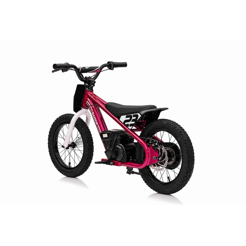 JOKO Elektrická Motorka BAIGOR 23 PRO 250W 24V, nosnosť 60kg, nafukovacie kolesá, rýchlosť 25km/h, kožené sedadlo, ružová