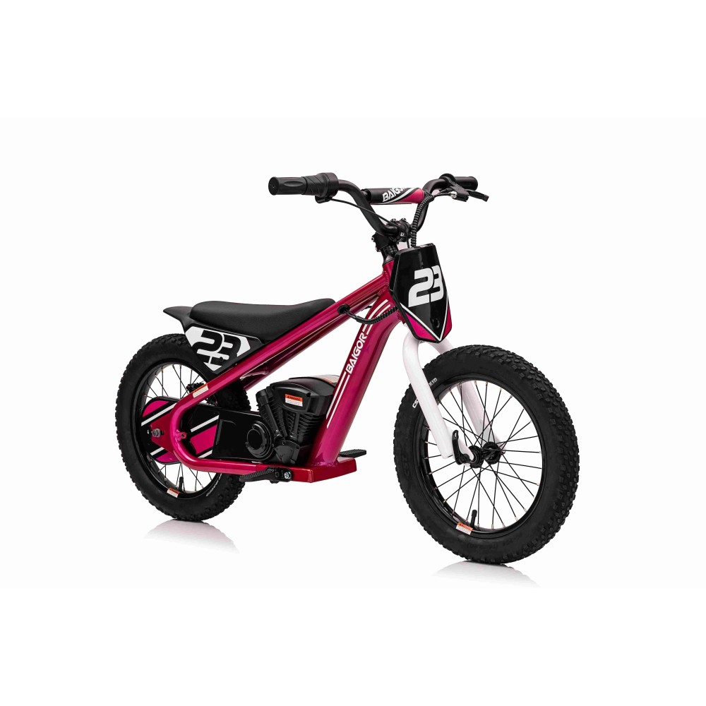JOKO Elektrická Motorka BAIGOR 23 PRO 250W 24V, nosnosť 60kg, nafukovacie kolesá, rýchlosť 25km/h, kožené sedadlo, ružová