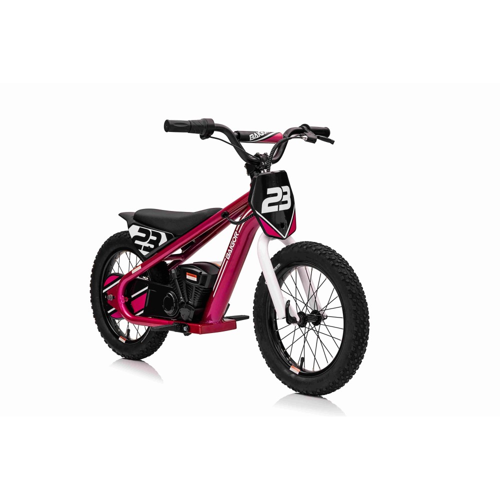 JOKO Elektrická Motorka BAIGOR 23 PRO 250W 24V, nosnosť 60kg, nafukovacie kolesá, rýchlosť 25km/h, kožené sedadlo, ružová