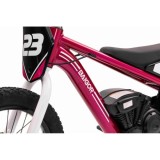 JOKO Elektrická Motorka BAIGOR 23 PRO 250W 24V, nosnosť 60kg, nafukovacie kolesá, rýchlosť 25km/h, kožené sedadlo, ružová