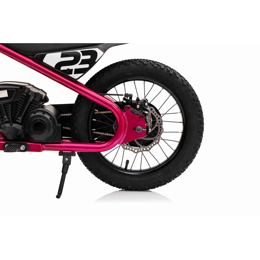 JOKO Elektrická Motorka BAIGOR 23 PRO 250W 24V, nosnosť 60kg, nafukovacie kolesá, rýchlosť 25km/h, kožené sedadlo, ružová