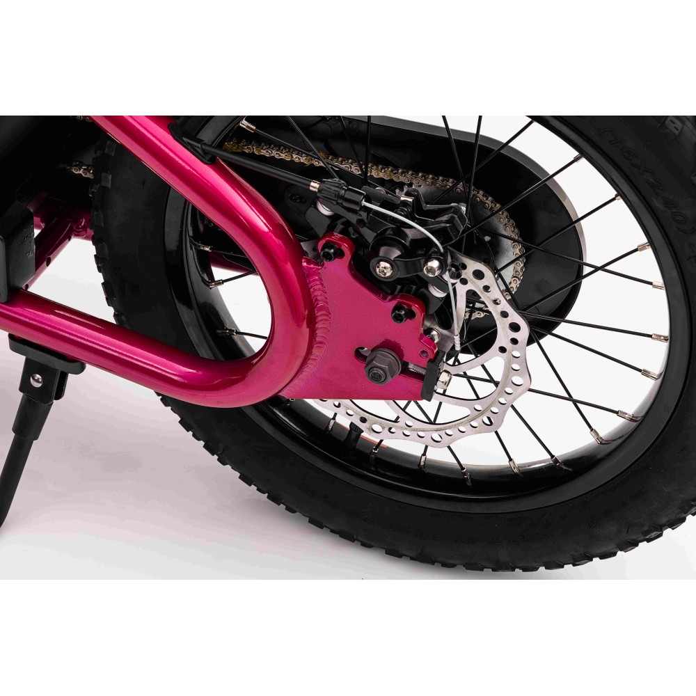 JOKO Elektrická Motorka BAIGOR 23 PRO 250W 24V, nosnosť 60kg, nafukovacie kolesá, rýchlosť 25km/h, kožené sedadlo, ružová