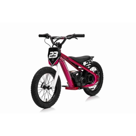 JOKO Elektrická Motorka BAIGOR 23 PRO 250W 24V, nosnosť 60kg, nafukovacie kolesá, rýchlosť 25km/h, kožené sedadlo, ružová