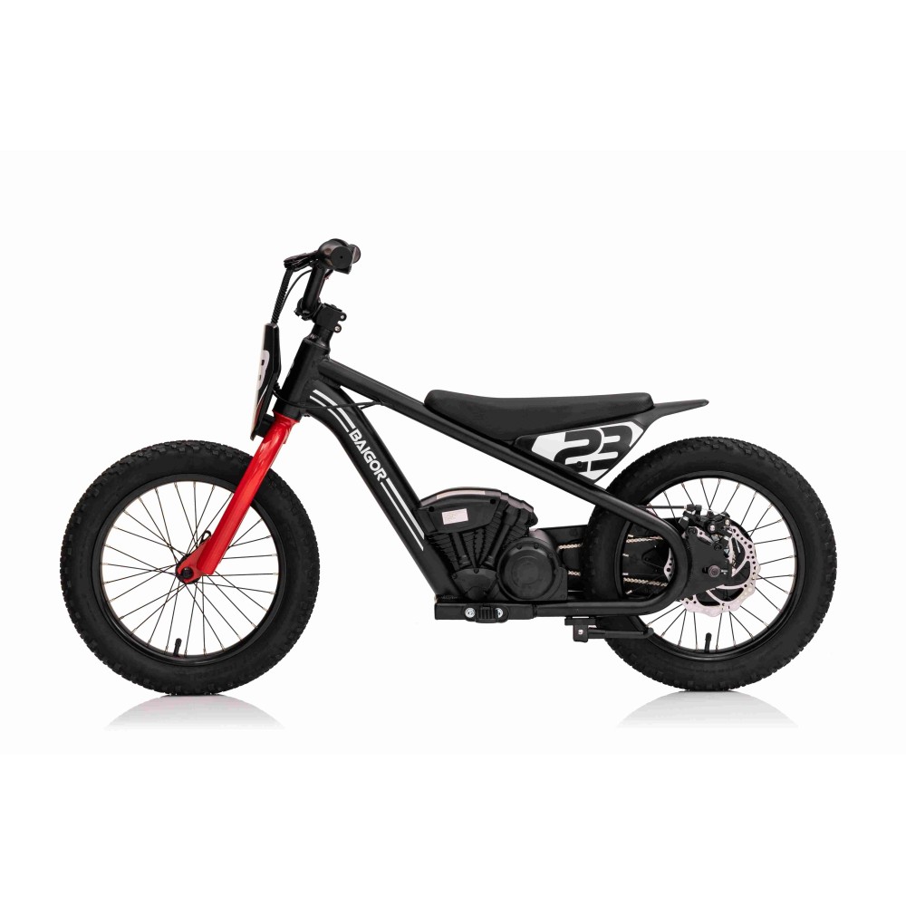 JOKO Elektrická Motorka BAIGOR 23 PRO 250W 24V, nosnosť 60kg, nafukovacie kolesá, rýchlosť 25km/h, kožené sedadlo, čierna