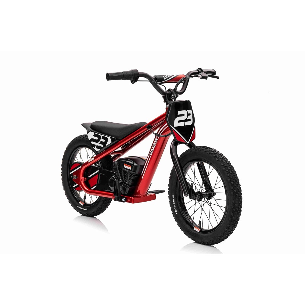 JOKO Elektrická Motorka BAIGOR 23 PRO 250W 24V, nosnosť 60kg, nafukovacie kolesá, rýchlosť 25km/h, kožené sedadlo, červená