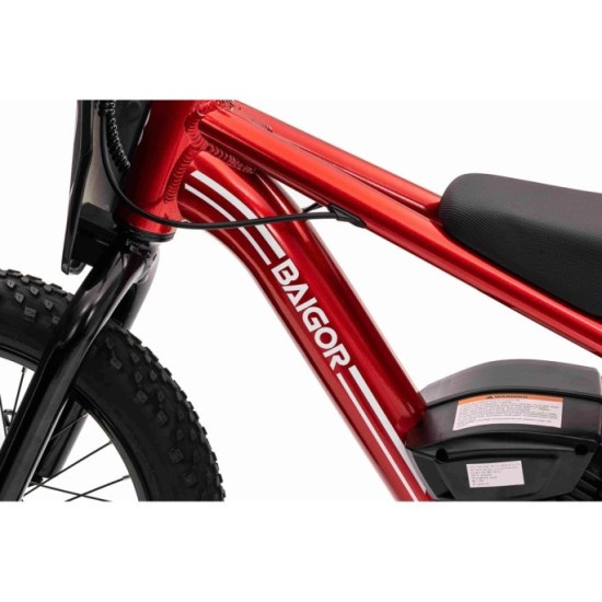 JOKO Elektrická Motorka BAIGOR 23 PRO 250W 24V, nosnosť 60kg, nafukovacie kolesá, rýchlosť 25km/h, kožené sedadlo, červená