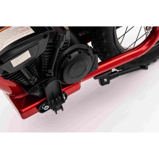 JOKO Elektrická Motorka BAIGOR 23 PRO 250W 24V, nosnosť 60kg, nafukovacie kolesá, rýchlosť 25km/h, kožené sedadlo, červená