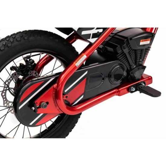 JOKO Elektrická Motorka BAIGOR 23 PRO 250W 24V, nosnosť 60kg, nafukovacie kolesá, rýchlosť 25km/h, kožené sedadlo, červená