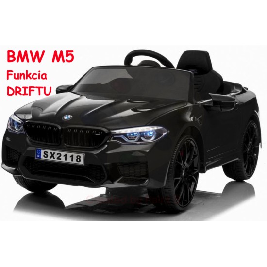 JOKO Elektrické autíčko BMW M5 24V s funkciou DRIFTU, penové kolesá, čierne