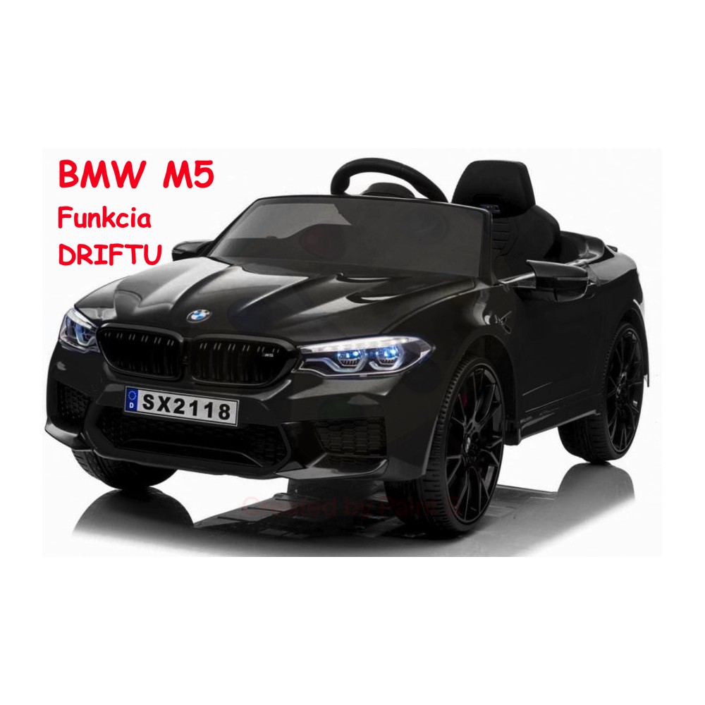 JOKO Elektrické autíčko BMW M5 24V s funkciou DRIFTU, penové kolesá, čierne