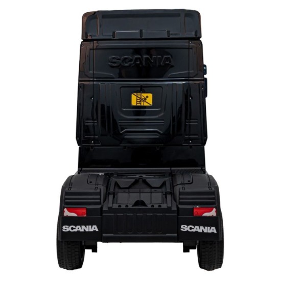 JOKO Elektrický Kamión Scania R-SERIE 4x4, kožené sedadlo, penové kolesá, nosnosť 40kg, čierne
