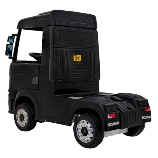 JOKO Elektrický Kamión Scania R-SERIE 4x4, kožené sedadlo, penové kolesá, nosnosť 40kg, čierne
