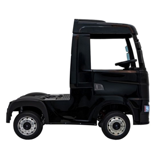 JOKO Elektrický Kamión Scania R-SERIE 4x4, kožené sedadlo, penové kolesá, nosnosť 40kg, čierne