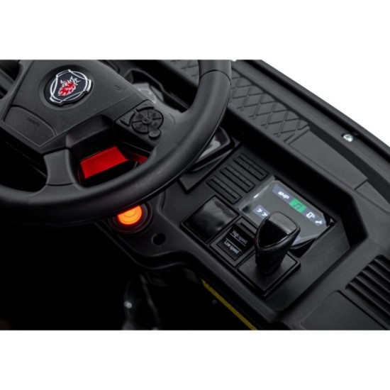 JOKO Elektrický Kamión Scania R-SERIE 4x4, kožené sedadlo, penové kolesá, nosnosť 40kg, čierne