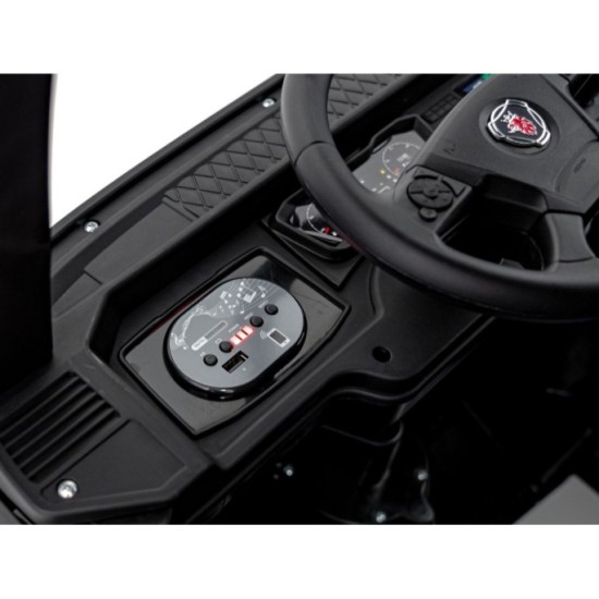 JOKO Elektrický Kamión Scania R-SERIE 4x4, kožené sedadlo, penové kolesá, nosnosť 40kg, čierne