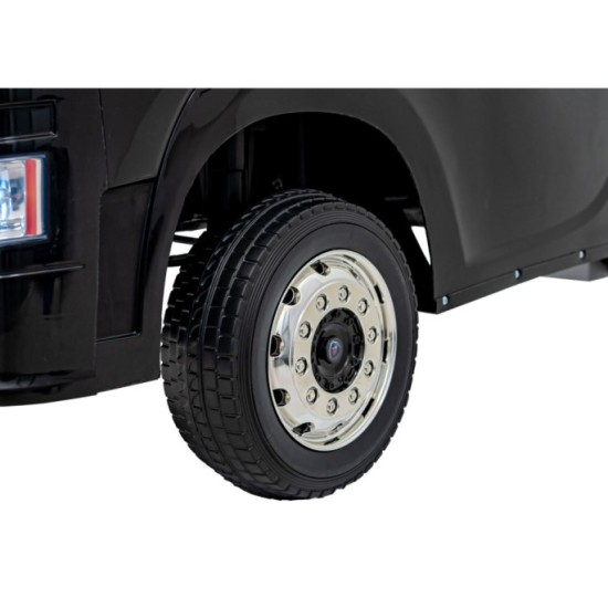 JOKO Elektrický Kamión Scania R-SERIE 4x4, kožené sedadlo, penové kolesá, nosnosť 40kg, čierne