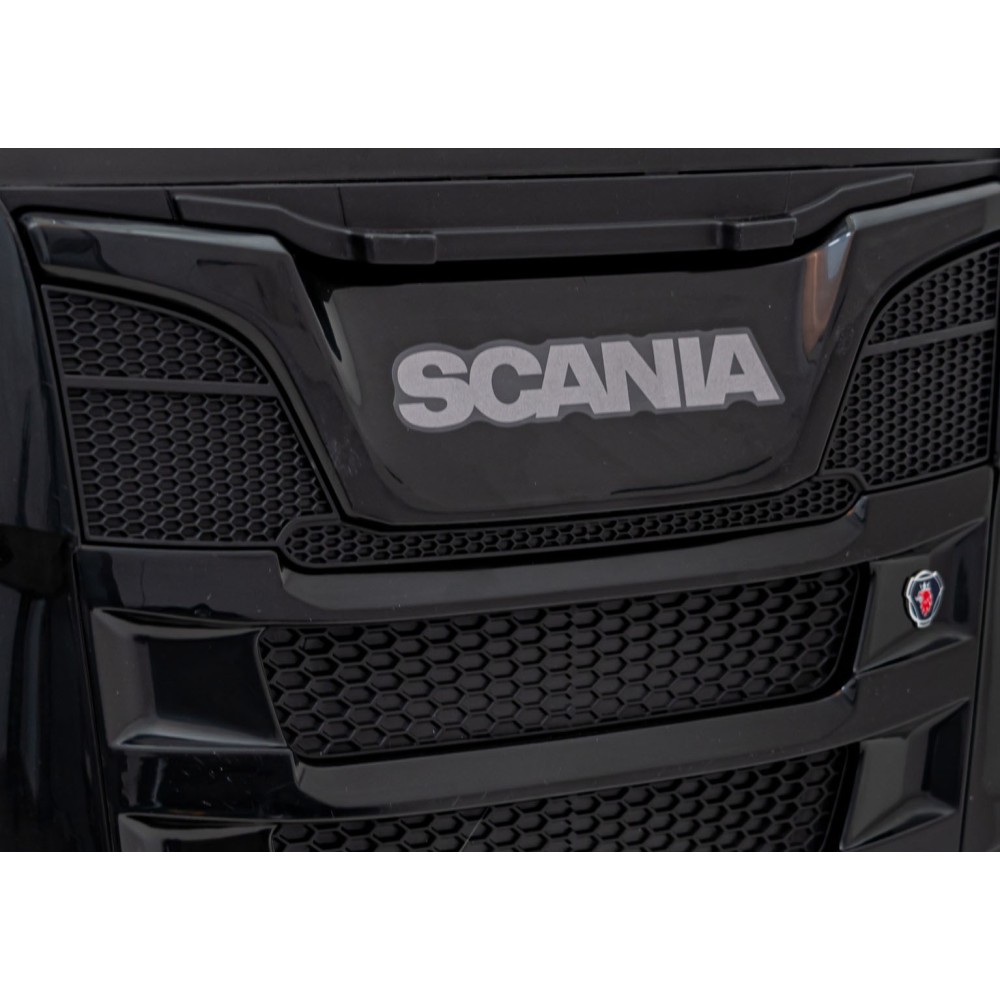 JOKO Elektrický Kamión Scania R-SERIE 4x4, kožené sedadlo, penové kolesá, nosnosť 40kg, čierne