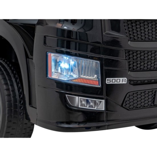 JOKO Elektrický Kamión Scania R-SERIE 4x4, kožené sedadlo, penové kolesá, nosnosť 40kg, čierne