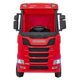JOKO Elektrický Kamión Scania R-SERIE 4x4, kožené sedadlo, penové kolesá, nosnosť 40kg, červené
