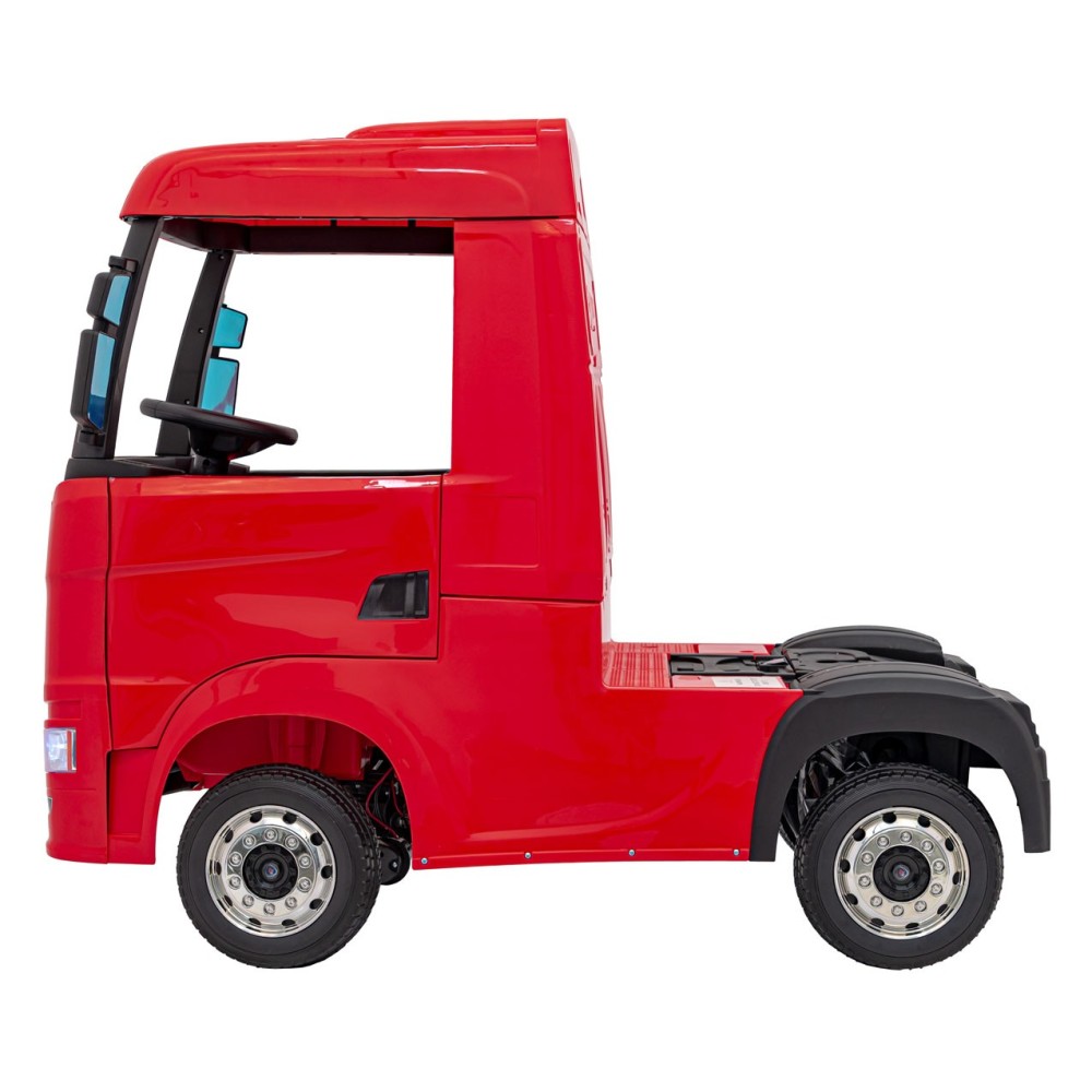 JOKO Elektrický Kamión Scania R-SERIE 4x4, kožené sedadlo, penové kolesá, nosnosť 40kg, červené