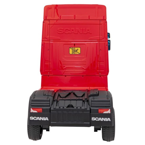 JOKO Elektrický Kamión Scania R-SERIE 4x4, kožené sedadlo, penové kolesá, nosnosť 40kg, červené