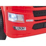 JOKO Elektrický Kamión Scania R-SERIE 4x4, kožené sedadlo, penové kolesá, nosnosť 40kg, červené