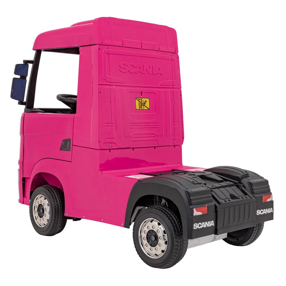 JOKO Elektrický Kamión Scania R-SERIE 4x4, kožené sedadlo, penové kolesá, nosnosť 40kg, ružové