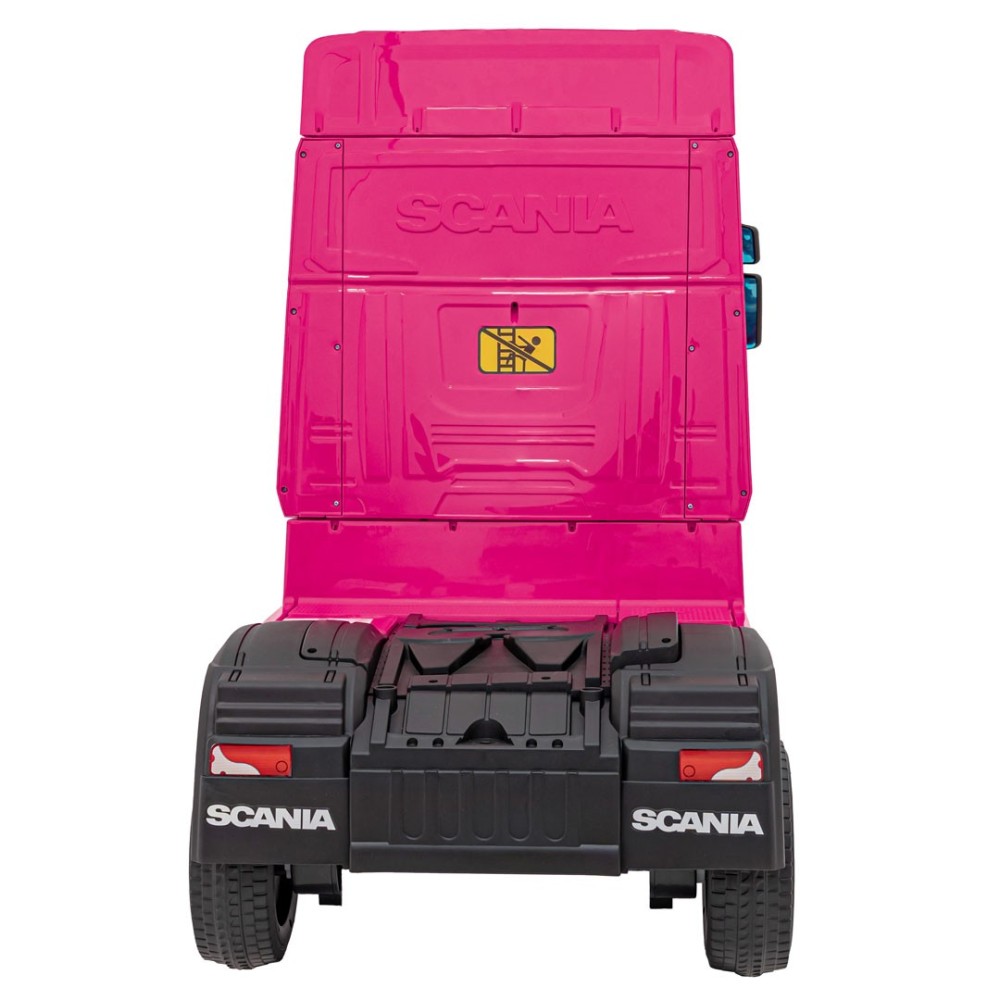 JOKO Elektrický Kamión Scania R-SERIE 4x4, kožené sedadlo, penové kolesá, nosnosť 40kg, ružové