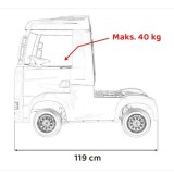 JOKO Elektrický Kamión Scania R-SERIE 4x4, kožené sedadlo, penové kolesá, nosnosť 40kg, ružové