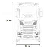 JOKO Elektrický Kamión Scania R-SERIE 4x4, kožené sedadlo, penové kolesá, nosnosť 40kg, ružové